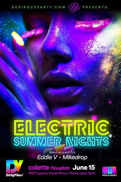 Sat, Jun 15, 2024 Electric Summer Nights at colette Houston Houston Texas
